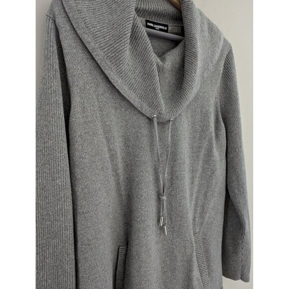 Karl Lagerfeld Paris Cowl Neck Pullover Metallic Sweater Size M - Picture 8 of 8